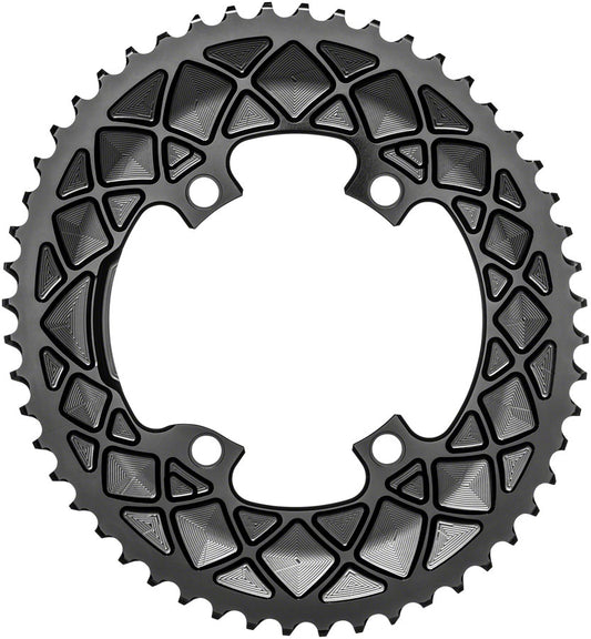 absoluteBLACK Premium Oval 110 BCD Road Outer Chainring Shimano Dura-Ace 9100 - 52t 110 Shimano Asymmetric BCD 4-Bolt BLK-Goodwynn's