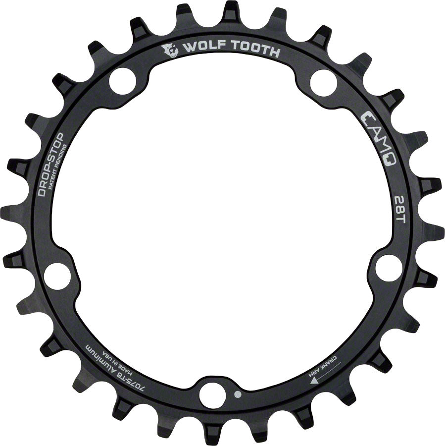 Wolf Tooth CAMO Aluminum Chainring - 28t Wolf Tooth CAMO Mount Drop-Stop A BLK-Goodwynn&#39;sGoodwynn&#39;s