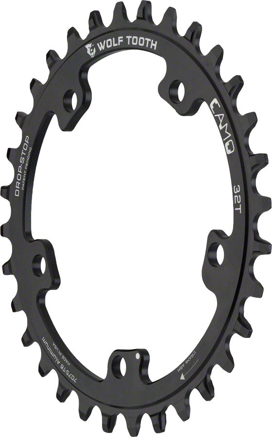 Wolf Tooth CAMO Aluminum Chainring - 32t Wolf Tooth CAMO Mount Drop-Stop A BLK-Goodwynn&#39;sGoodwynn&#39;s