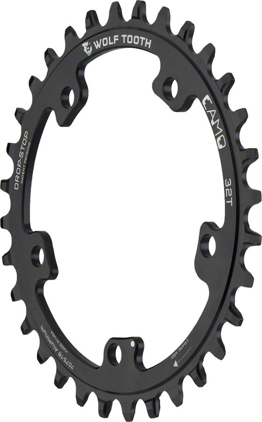 Wolf Tooth CAMO Aluminum Chainring - 32t Wolf Tooth CAMO Mount Drop-Stop A BLK-Goodwynn's