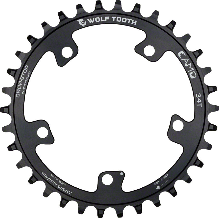 Wolf Tooth CAMO Aluminum Chainring - 34t Wolf Tooth CAMO Mount Drop-Stop A BLK-Goodwynn&#39;sGoodwynn&#39;s