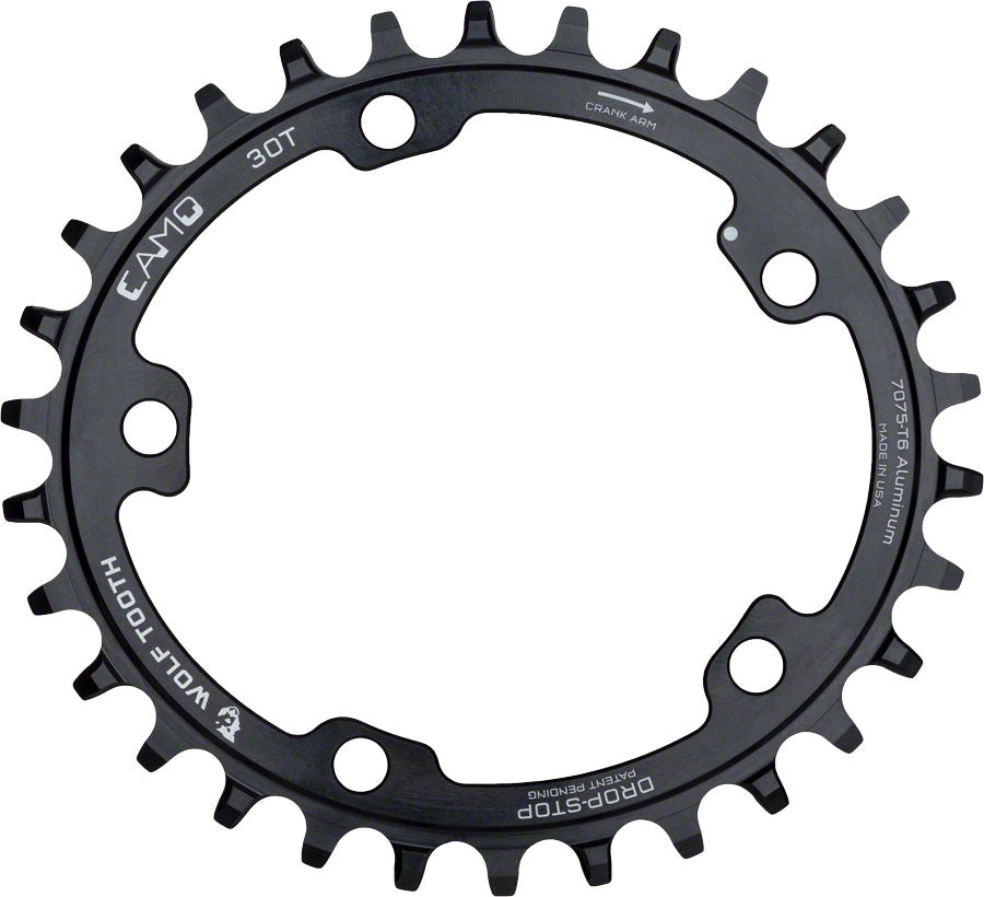 Wolf Tooth CAMO Aluminum Elliptical Chainring - 32t Wolf Tooth CAMO Mount Drop-Stop B BLK-Goodwynn&#39;sGoodwynn&#39;s