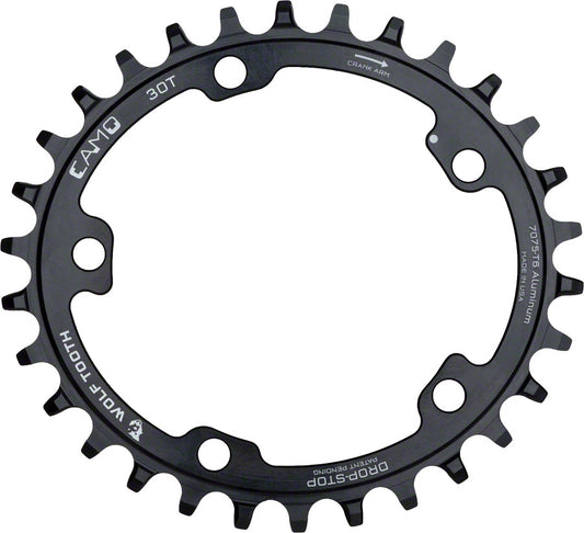 Wolf Tooth CAMO Aluminum Elliptical Chainring - 32t Wolf Tooth CAMO Mount Drop-Stop B BLK-Goodwynn's