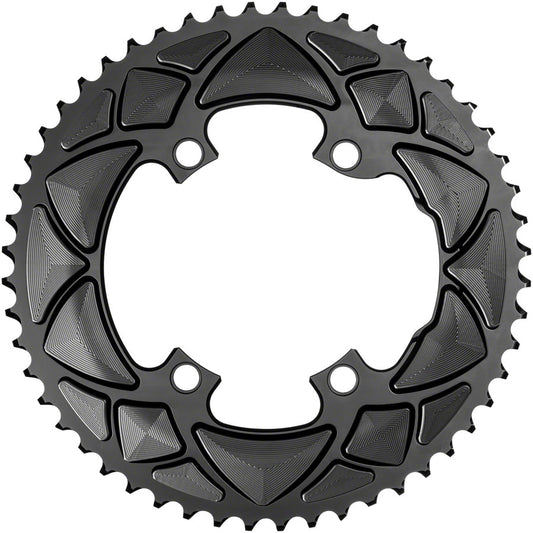 Absolute Black Round Chainring 4x110BCD Shimano Asym 50T - Black-Goodwynn's