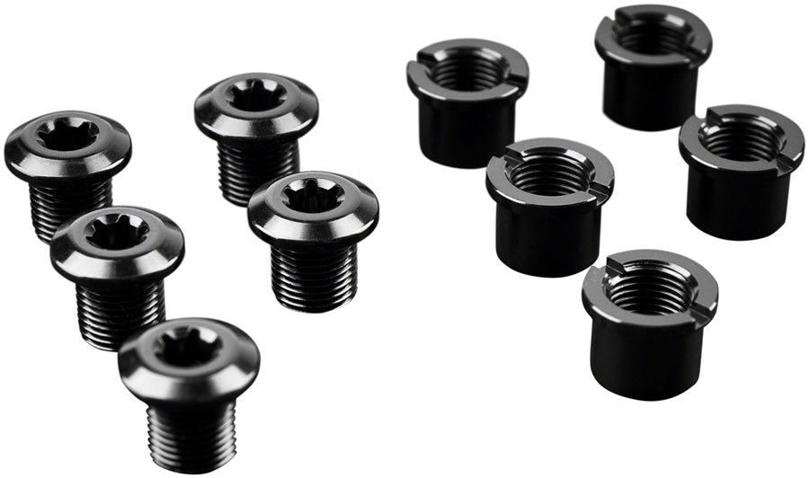 absoluteBLACK Chainring Bolt Set - Long Bolts and Nuts Set of 5 Black-Goodwynn&#39;sGoodwynn&#39;s