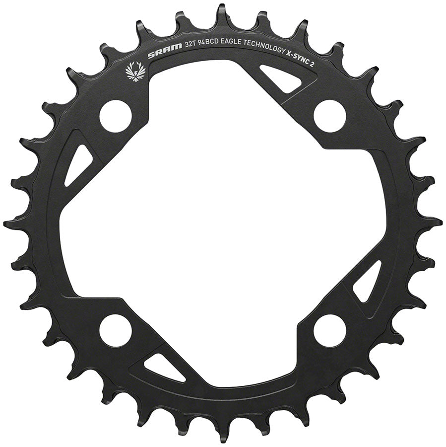 SRAM X-SYNC 2 Eagle E-MTB Chainring - 32t 94 BCD Aluminum Black-Goodwynn&#39;sGoodwynn&#39;s