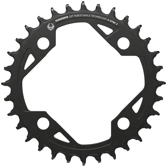 SRAM X-SYNC 2 Eagle E-MTB Chainring - 32t 94 BCD Aluminum Black-Goodwynn's