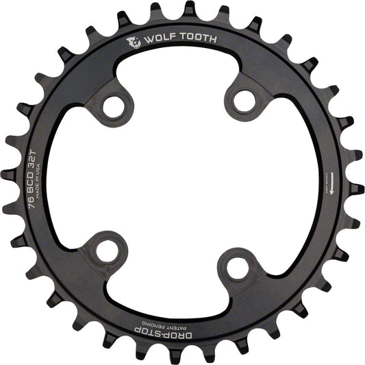 Wolf Tooth 76 BCD Chainring - 30t 76 BCD 4-Bolt Drop-Stop Compatible SRAM 76 BCD Specialized Stout BLK-Goodwynn's