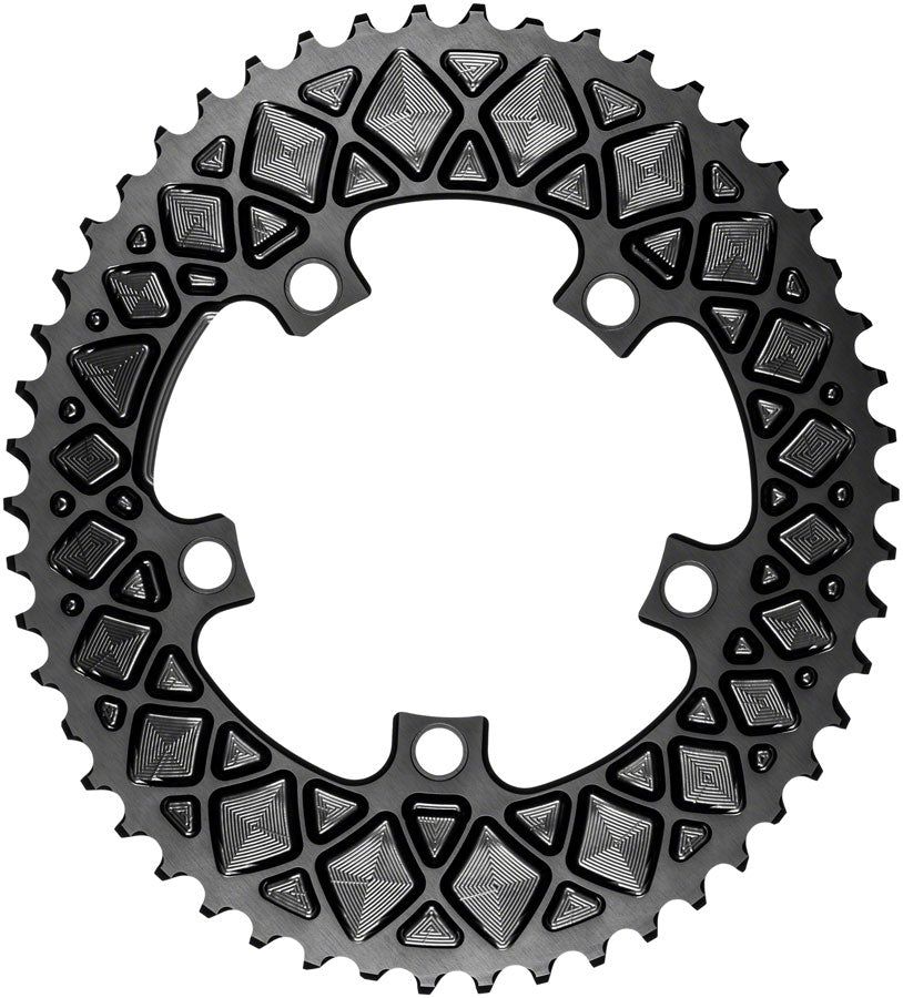 absoluteBLACK Premium Oval 110 BCD Road Outer Chainring - 50t 110 BCD 5-Bolt BLK