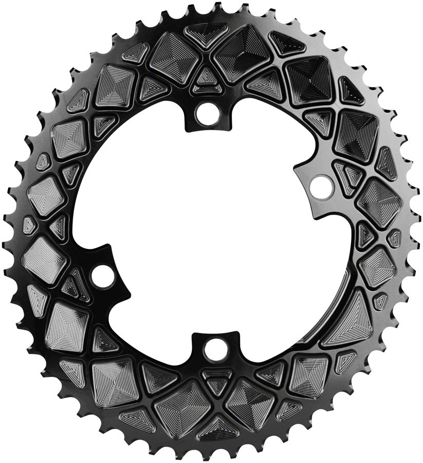 absoluteBLACK Premium Oval 110 BCD Road Outer Chainring Shimano Dura-Ace 9000 - 50t 110 Shimano Asymmetric BCD 4-Bolt BLK-Goodwynn&#39;sGoodwynn&#39;s