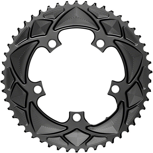 Absolute Black Round Chainring 5x110BCD 50T - Black-Goodwynn's