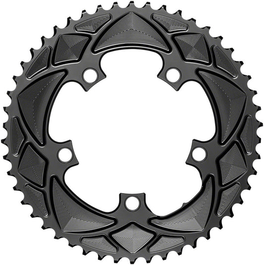 Absolute Black Round Chainring 5x110BCD 52T - Black-Goodwynn's