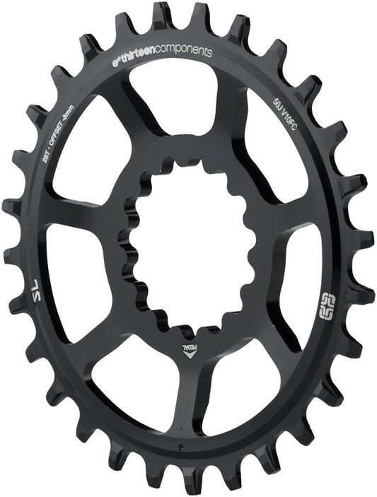 e*thirteen Direct Mount SL Guidering - 10/11/12-speed 28T Narrow Wide Black-Goodwynn's