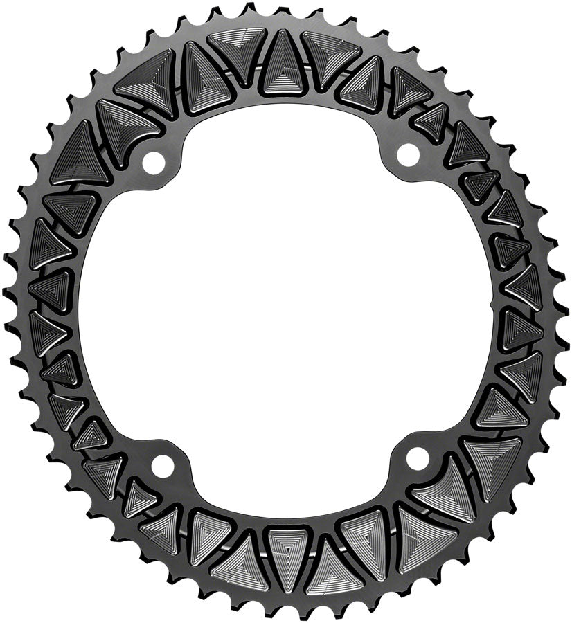 absoluteBLACK Premium Oval 145 BCD Road Outer Chainring Campagnolo - 53t 145 BCD 4-Bolt BLK