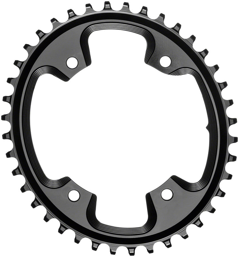 absoluteBLACK Oval 110 BCD CX Chainring - 42t 110 Shimano Asymmetric BCD 4-Bolt Narrow-Wide BLK