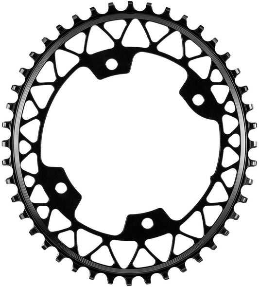 absoluteBLACK Oval 110 BCD Gravel Chainring - 46t 110 Shimano Asymmetric BCD 4-Bolt Narrow-Wide BLK-Goodwynn's