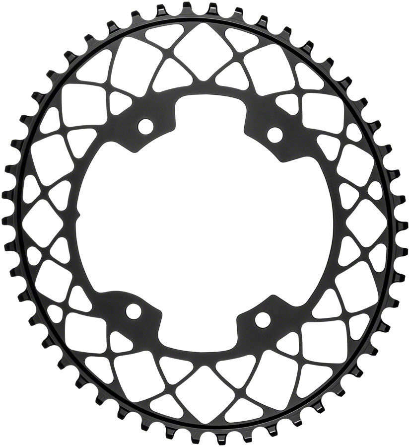 absoluteBLACK Oval 110 BCD Gravel Chainring - 48t 110 Shimano Asymmetric BCD 4-Bolt Narrow-Wide BLK