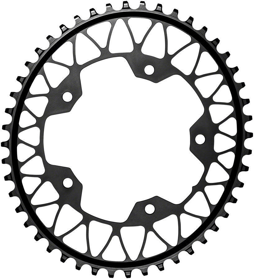 absoluteBLACK Oval 110 BCD Gravel Chainring - 46t 110 BCD 5-Bolt Narrow-Wide BLK-Goodwynn&#39;sGoodwynn&#39;s