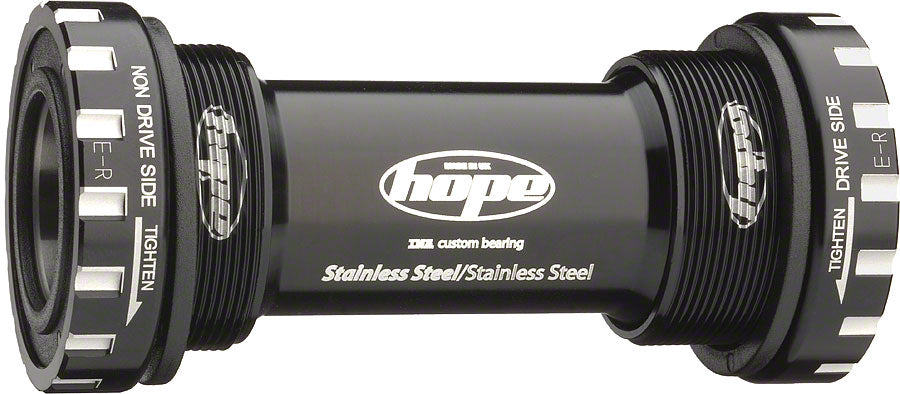 Hope BSA Threaded Bottom Bracket - 68/73 For 24mm Spindle Stainless Black