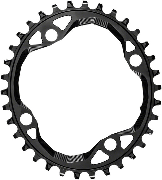 absoluteBLACK Oval 104 BCD Chainring - 34t 104 BCD 4-Bolt Narrow-Wide Black-Goodwynn's