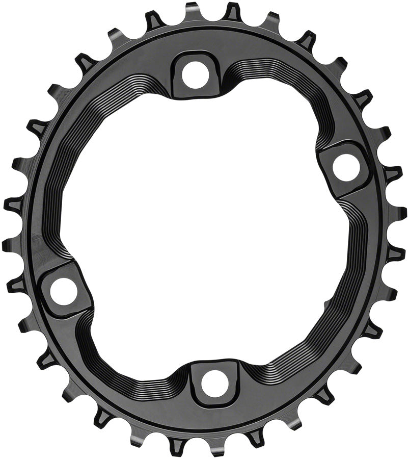 absoluteBLACK Oval 96 BCD Chainring - 30t 96 Shimano Asymmetric BCD 4-Bolt Requires Hyperglide+ Chain BLK