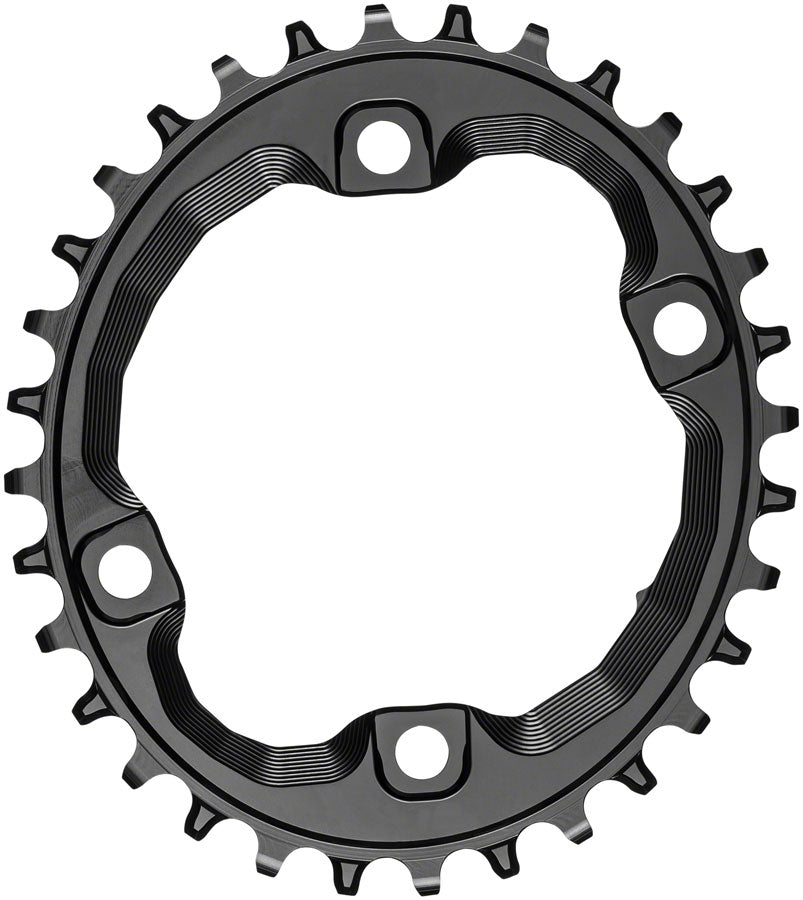 absoluteBLACK Oval 96 BCD Chainring - 32t 96 Shimano Asymmetric BCD 4-Bolt Requires Hyperglide+ Chain BLK