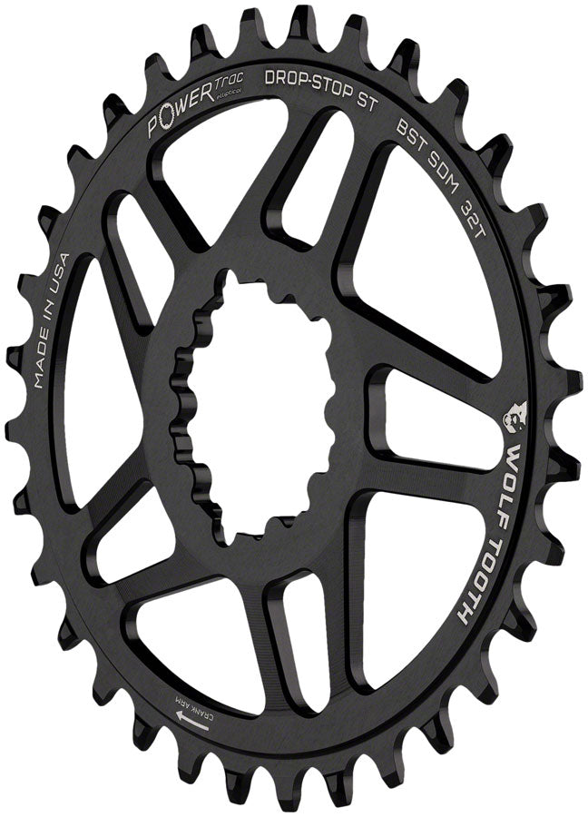 Wolf Tooth Direct Mount Chainring - 34t SRAM Direct Mount For SRAM 3-Bolt Boost Requires 12-Speed Hyperglide+ Chain BLK-Goodwynn&#39;sGoodwynn&#39;s