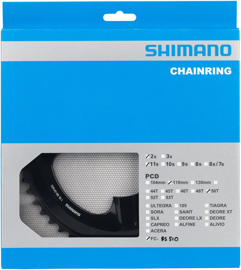 Shimano FC-RS510 Chainring - 50t Asymmetric 110mm BCD Black MS-Goodwynn&#39;sGoodwynn&#39;s