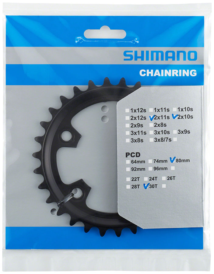 Shimano FC-RX600-10/11 Chainring - 30t 80mm BCD For 2x10 and 2x11 Black-Goodwynn&#39;sGoodwynn&#39;s