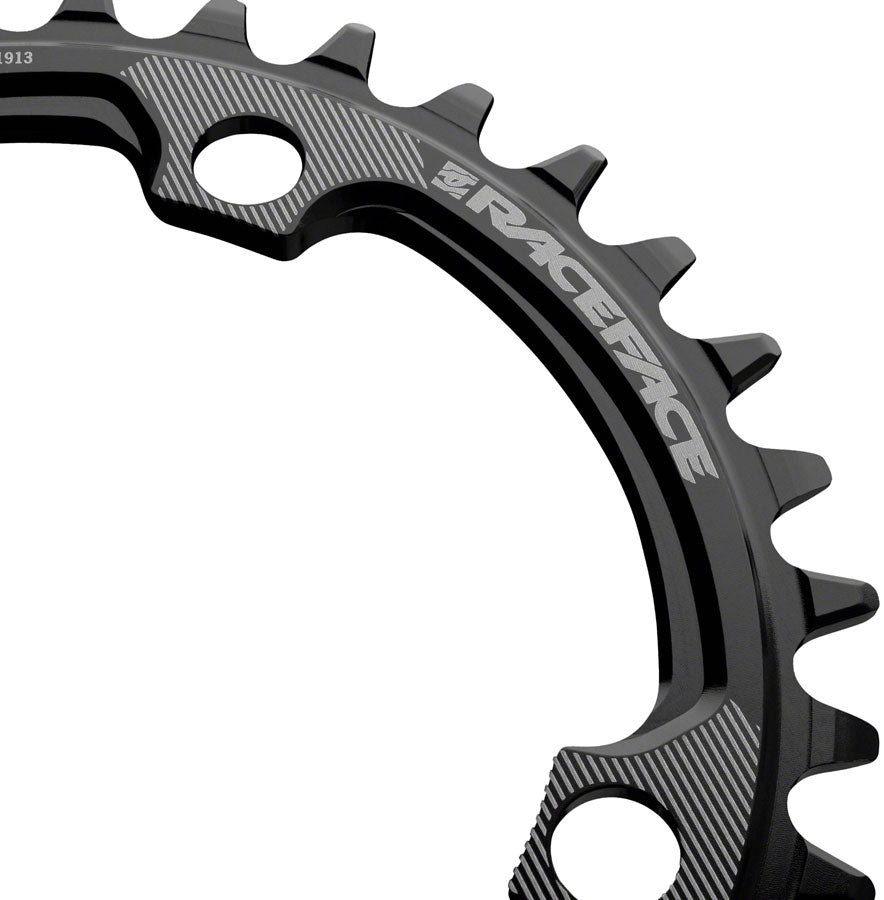 RaceFace 1x 104 BCD Hyperglide+ Chainring - 32t 104 BCD 4-Bolt Requires Shimano 12-speed Hyperglide+ Chain 7075 Aluminum BLK-Goodwynn&#39;sGoodwynn&#39;s