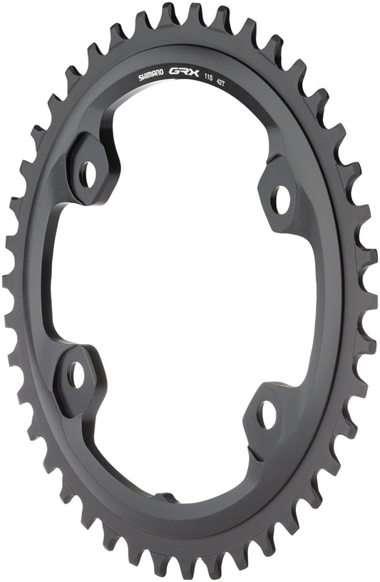 Shimano GRX RX810 Chainring - 42t 110 BCD 4-Bolt 11-Speed Black-Goodwynn's