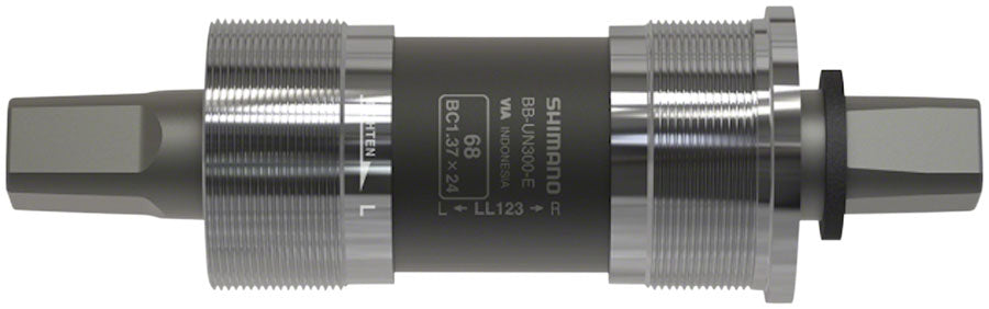 Shimano BB-UN300-E Bottom Bracket - English 68 x 122.5mm Spindle Square Taper JIS For E-Type Front Derailleur