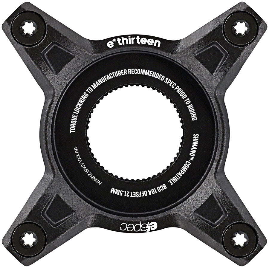 e*thirteen e*spec 104BCD Aluminum Direct Mount Spider - 104BCD 55mm CL Incl. Bolts Shimano EP8 BLK