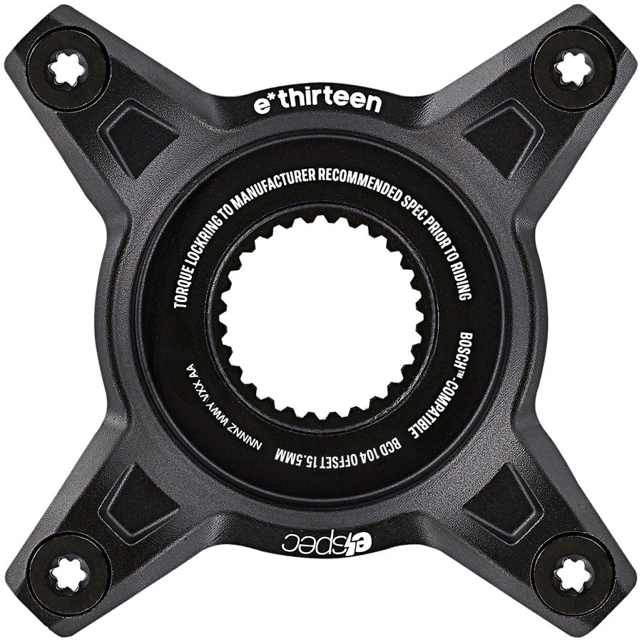 e*thirteen e*spec 104BCD Aluminum Direct Mount Spider - 104BCD 55mm CL Incl. Bolts Bosch Gen4 BLK