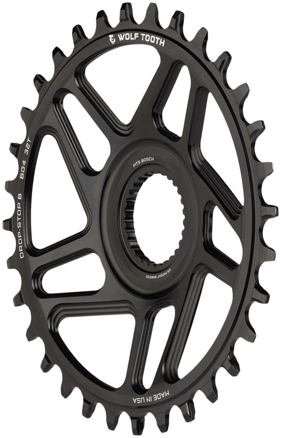 Wolf Tooth Bosch Gen 4 Direct Mount Chainring - Drop-Stop B 32T Black-Goodwynn&#39;sGoodwynn&#39;s