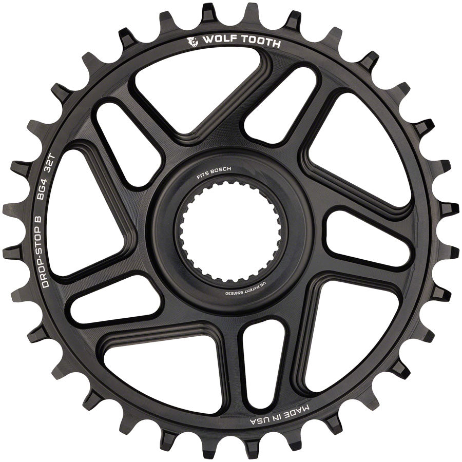 Wolf Tooth Bosch Gen 4 Direct Mount Chainring - Drop-Stop B 32T Black-Goodwynn&#39;sGoodwynn&#39;s