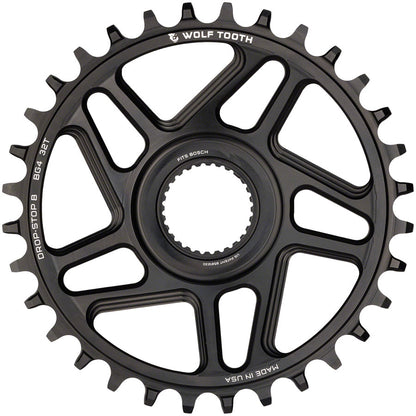 Wolf Tooth Bosch Gen 4 Direct Mount Chainring - Drop-Stop B 32T Black