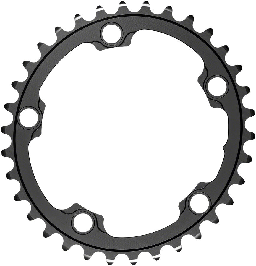 absoluteBLACK Silver Series Oval 110 BCD Inner Chainring - 34t 110 BCD 5-Bolt Gray-Goodwynn&#39;sGoodwynn&#39;s