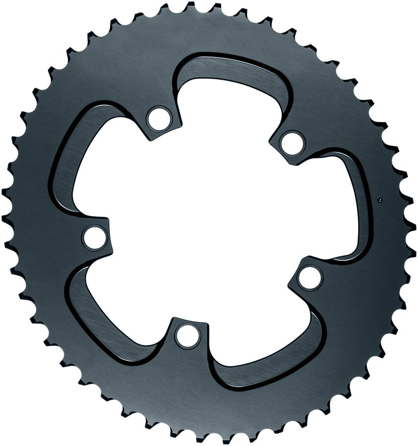 absoluteBLACK Silver Series Oval 110 BCD Outer Chainring - 50t 110 BCD 5-Bolt Gray-Goodwynn&#39;sGoodwynn&#39;s