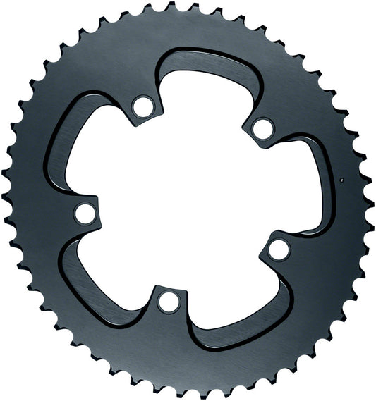 absoluteBLACK Silver Series Oval 110 BCD Outer Chainring - 50t 110 BCD 5-Bolt Gray-Goodwynn's