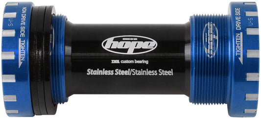 Hope BSA Threaded Bottom Bracket - 68/73mm For 24mm Spindle Stainless Blue-Goodwynn's