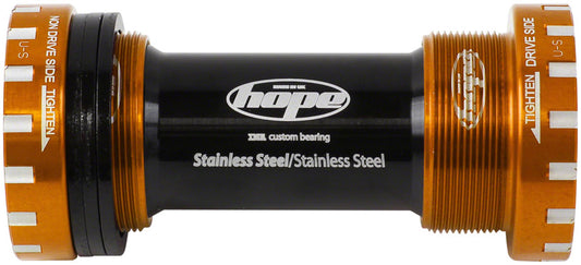 Hope BSA Threaded Bottom Bracket - 68/73mm For 24mm Spindle Stainless Orange-Goodwynn's