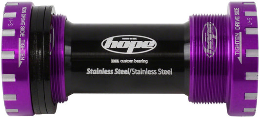 Hope BSA Threaded Bottom Bracket - 68/73mm For 24mm Spindle Stainless Purple-Goodwynn's