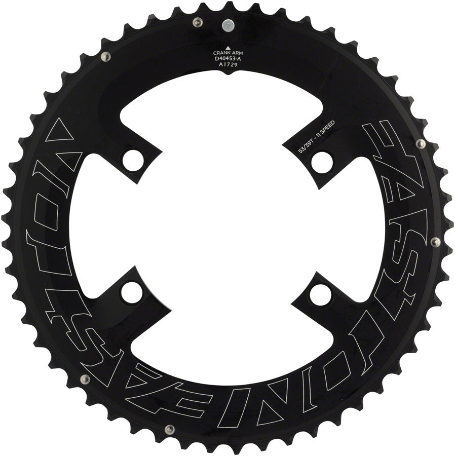 Easton Asymmetric Chainring: 4-Bolt 11-Speed 53t Black