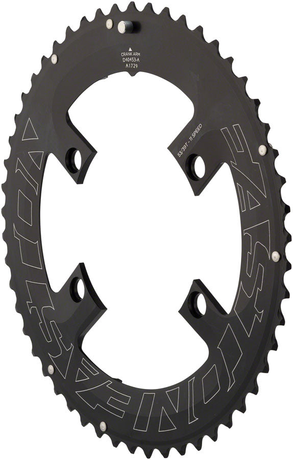 Easton Asymmetric Chainring: 4-Bolt 11-Speed 53t Black-Goodwynn&#39;sGoodwynn&#39;s