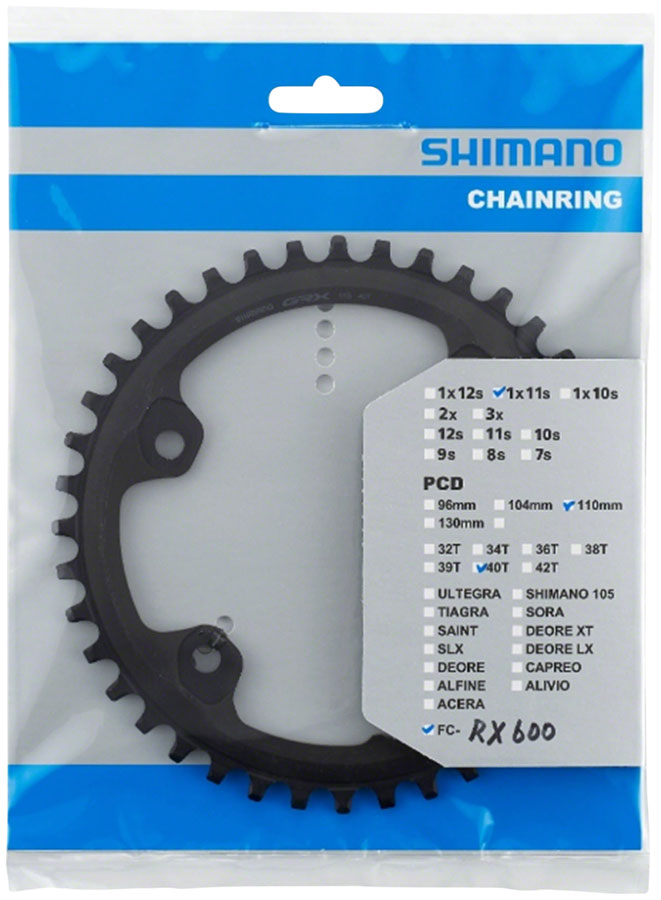 Shimano FC-RX600-1 Chainring - 40t 110mm BCD For 1x11 Black-Goodwynn&#39;sGoodwynn&#39;s