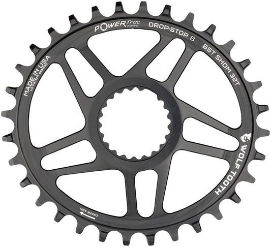 Wolf Tooth Elliptical Direct Mount Chainring - 32t Shimano Direct Mount Drop Stop B Boost 3mm Offset BLK-Goodwynn's