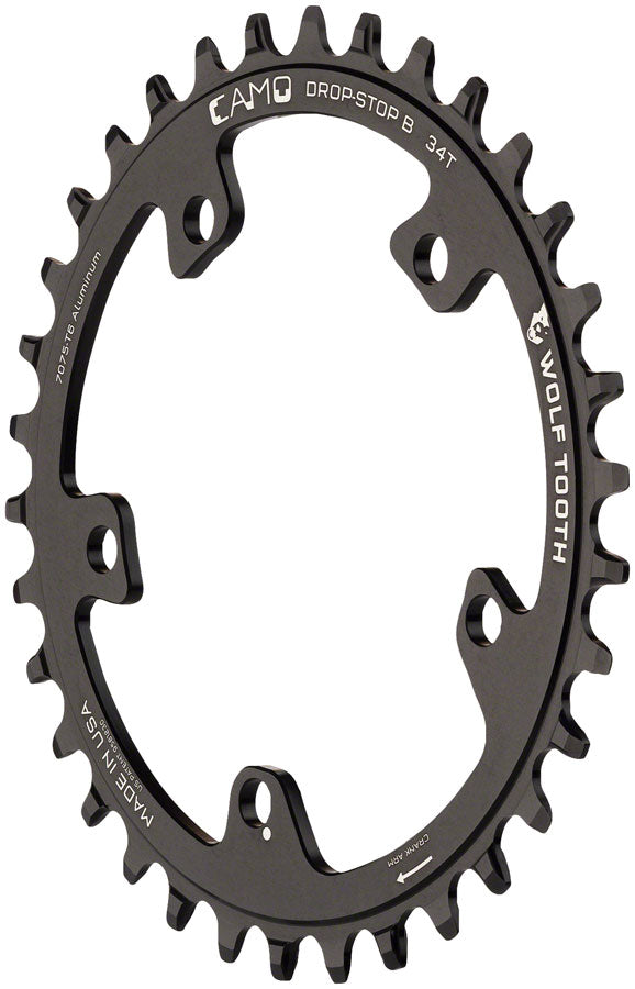 Wolf Tooth CAMO Aluminum Chainring - 32t Wolf Tooth CAMO Mount Drop-Stop B BLK