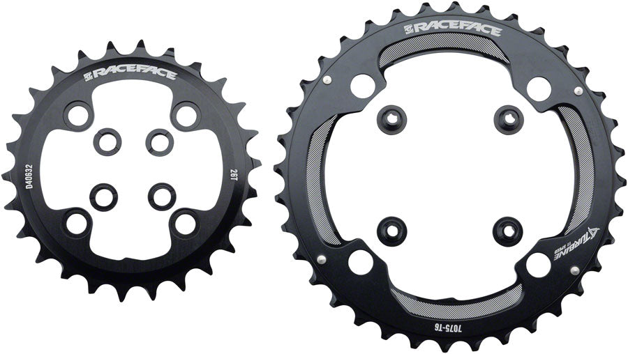 RaceFace Turbine 11-Speed Chainring: 64/104mm BCD 24/34t Black