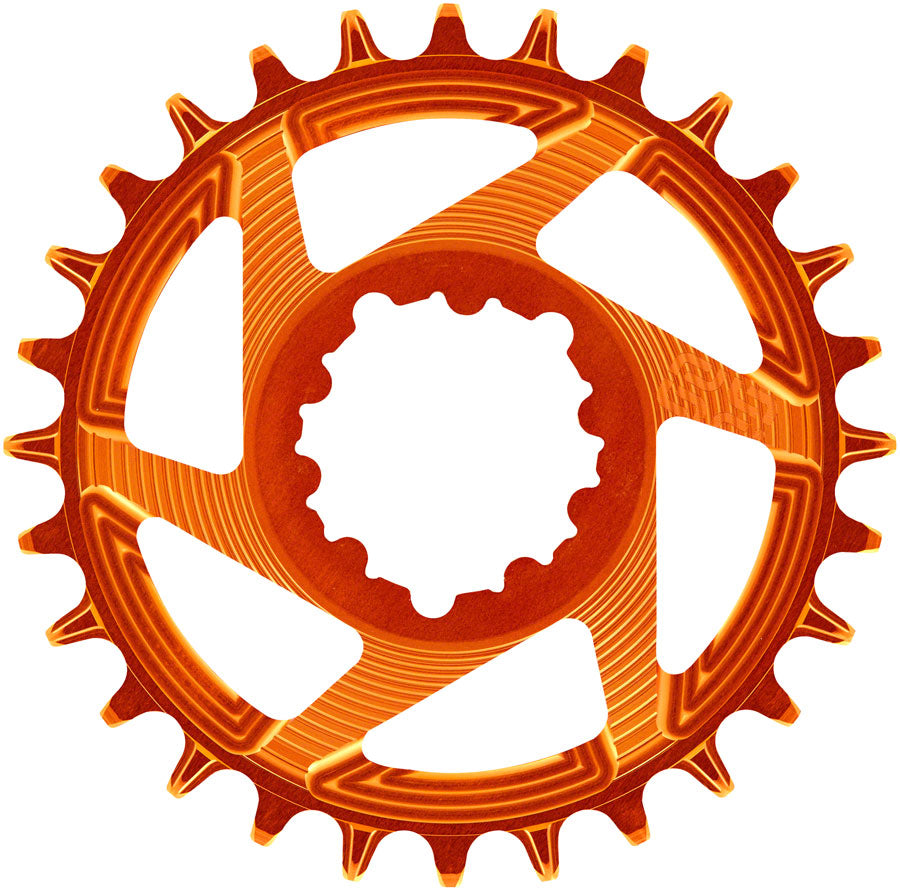 e*thirteen Helix R Guidering - 28t 11/12-Speed 3mm Offset SRAM 3-Bolt DM Naranja-Goodwynn&#39;sGoodwynn&#39;s